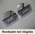 Peugeot 308 rendszámtábla led világítás - Peugeot alkatrészek Peugeot 308 rendszámtábla led világítás - utángyártott Peugeot alkatrészek