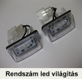 Peugeot Partner II rendszámtábla led világítás - utángyártott Peugeot alkatrészek Peugeot Partner II rendszámtábla led világítás - Peugeot alkatrészek